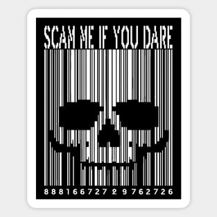 Barcode Skull: Scam Me if You Dare! Magnet